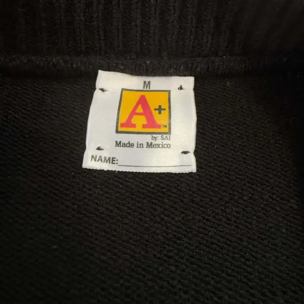 A+ by SAI Bruins Black V-Neck Long Sleeve Knit Sweater